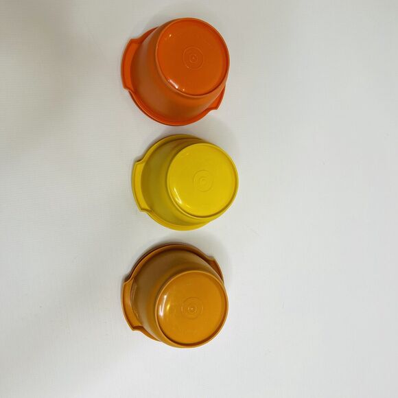 Vintage Tupperware Bowl Lot, Orange, Yellow, Brown, Clear - Picture 14 of 16